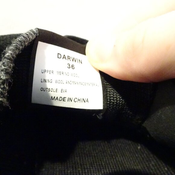 WOOLLOOMOOLOO Darwin Gray Wool Lace Up Sneakers Shoes Size 36 EU 7 US NEW - Picture 3 of 6